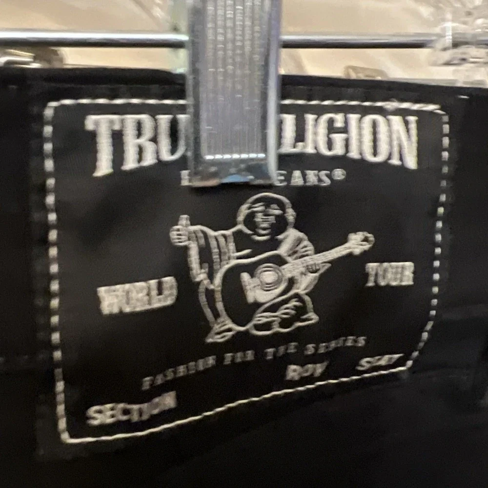 True Religion Black Geno No Flap Relaxed Slim Jeans Mens Size 34X32 $149 NWT NEW